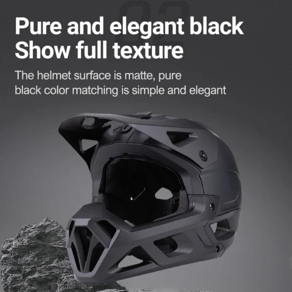 Horntour 2025 Adult Mountain Bike Helmet Full Face Integrally Molded Motorcycle Riding Safety Bicycle Helmet Head Protection - Image 4
