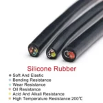 1-10M Black Flexible Silicone Wire Square 0.3/0.5/0.75/1/1.5/2/2.5/4/6 mm x 2/3/4/6 Cores Tinned Copper High Temperature Cable - Image 3