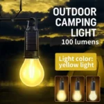 Led Tungsten Bulb Outdoor Retro Camping Light Tent Light Waterproof Emergency Lamp Bulb Solar Charging Hanging Lamp USB Charge - Image 2