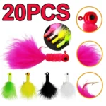 20/10PCS Fishing Lure Feather Jig Head Fly Fishing Hooks Butterfly Insects Style Salmon Flies Trout Single Lure Fishing Tackles