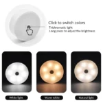 3Color Adjustable LED Night Light USB Rechargeable Night Lamp For Kitchen Cabinet Wardrobe Lamp Staircase Wireless Closet Light - Image 2