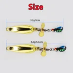 6pcs Metal Lure Bionic Insect With Spoon Spinner Propeller Sequins Insect Bait Bug Worm Flies Lure Fishing Trout Bass Lures - Image 5