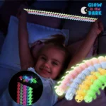 Luminous Caterpillars Fidget Toys Sensory Toy For Anxiety Stress Relief Fuzzy Stretchy Worm Glow Caterpillars Party Supplies - Image 6