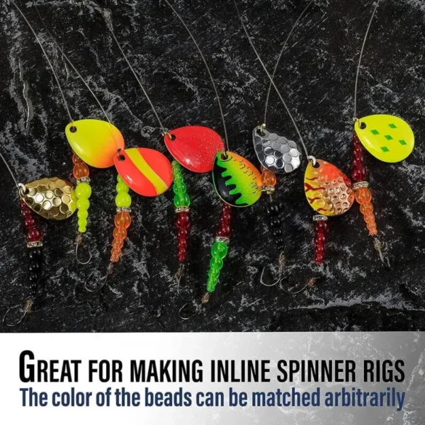 Stacked Fishing Beads Fishing Beads Lures Tackle Trout Walleye Perch Inline Spinner Rig Lure Making Supplies Fishing Accessories - Image 6