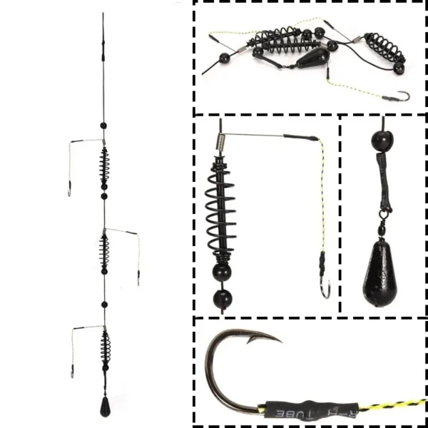 Fishing Fixed Bait Nest Feeder Artificial Bait Cage Set String Hook Bait Holder Catfish Fishing Hook Carp Fishing Tackle 15g-40g - Image 2