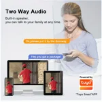 Tuya 3MP WiFi wireless Smart video doorbell Outdoor doorbell camera automatically sensing PIR motion detection 5200MA waterproof - Image 5