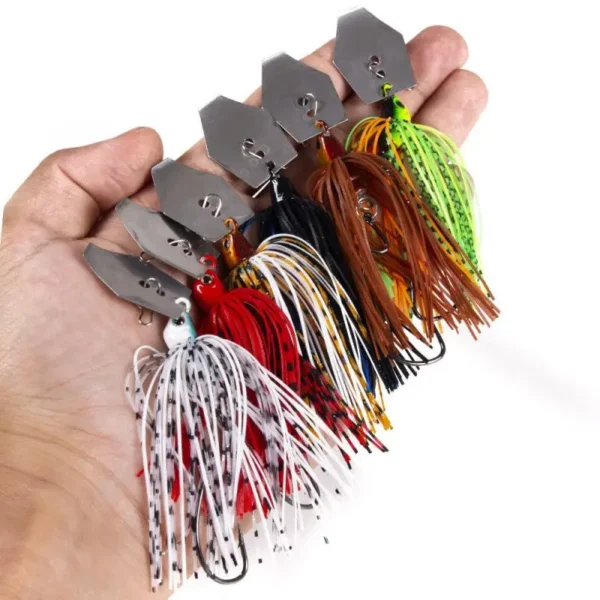 Jig Bass Fishing Lure with Weed Guard Vibrating Fishing Lure Blade Skirted Swimming Bass Jigs Metal Spinner Bait Fishing Tools - Image 4