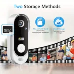 Tuya WiFi Video Doorbell - 2-Way Audio, Outdoor 1080P HD, SD+Cloud Storage, Motion Detection, Easy Setup & Live Alerts