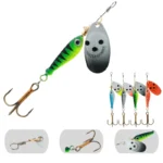 Rotating Metal Spinner Bait Hard Spoon Bass Fishing Lures Sequins Iscas Artificial Baits Metal Hard Crap Pike Treble Hook Tackle - Image 2