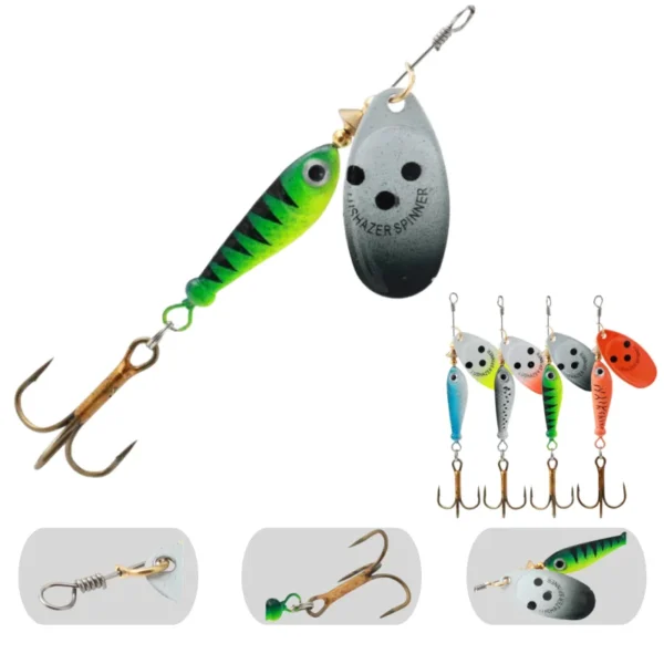 Rotating Metal Spinner Bait Hard Spoon Bass Fishing Lures Sequins Iscas Artificial Baits Metal Hard Crap Pike Treble Hook Tackle - Image 2