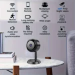 2K/3MP Mini wireless FHD camera - night vision, motion detection alarm, 1080P surveillance camera, remote monitoring, - Image 3