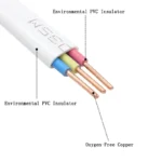 1 Metrer BVVB Pure Copper Single Core PVC Insulatoin Wire 1 1.5 2.5 4 6mm 2 3 Cores Copper Sheathed Wire White - Image 2