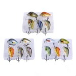 Mini Crankbait Kit Hard Bait Minnow Wobbler Rattletrap Fishing Lures with Treble Hook 3D Life-Like Fishing Eyes Swimbait Baits - Image 2