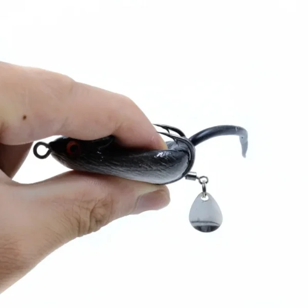 5cm 3D Artificial Mouse Fishing Lure Soft Silicone Bionic Floating Baits Freshwater Double Hook Barb Thunder Frog Catfish Bait - Image 5
