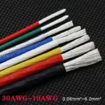 5M 10/11/13/14/15/18/20/22/24/26/28/30 AWG Silver Plated FEP Wire High Purity OFC Copper Cable HiFi Audio Speaker Headphone DIY