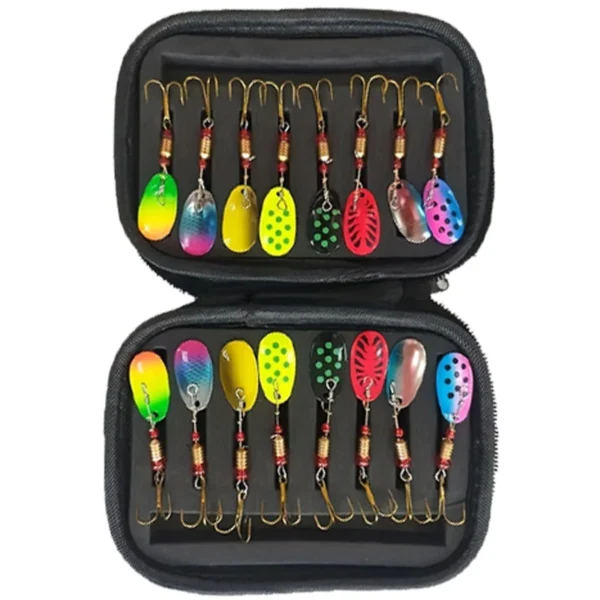 16/10pcs Fishing Spinner Metal Lures with Tackle Boxes Crankbaits Wobblers Metal Sequin Trout Spoon With Hooks for Carp Fishing - Image 6