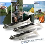 Soft T-tail Swimbaits Fishing Jig Head Sinking Bait PVC Bionic Double Hook Lure for Saltwater Freshwater Crappie Trout Pike Bass - Image 6