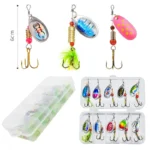 10Pcs/box Waterdrop Spinner Spoonbait Crankbaits Fishing Wobblers Pike Crochet Kit Artificial Bait Metal for Freshwater Seawater - Image 4