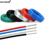 1/5m Silver Plated FEP Wire AWG 10/11/13/14/15/18/20/22/24/26/28/30 DIY High Purity OFC Copper Cable For 3D Printer