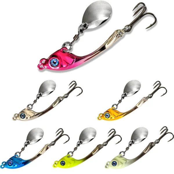 5g/7g/10g 6PCS Metal Spinner Lure VIB Tail Long Trolling Cast Bait Spoon forTrout Pike Freshwater Saltwater Winter Fishing Lure - Image 2