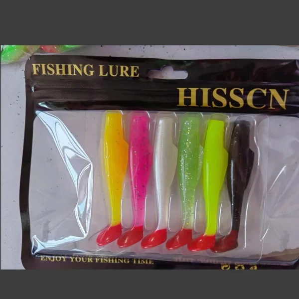 6PCS TPR Material Floating Worm Soft T Tail Lure Rubber Fishing Lure Shad Swim Baits Silicone Bait New Lure Fishing Tackle Tool - Image 6