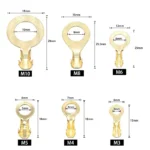 150/300/540Pcs M3/M4/M5/M6/M8/M10 Ring Lugs Eyes Copper Crimp Terminals Cable lug Wire Connection Non Insulated Assortment Kit - Image 2