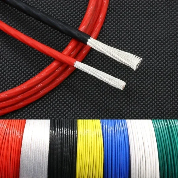 1/5m Silver Plated FEP Wire AWG 10/11/13/14/15/18/20/22/24/26/28/30 DIY High Purity OFC Copper Cable For 3D Printer - Image 4