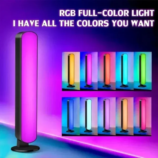 RGB Pickup Light Music Rhythm Lights Upgraded USB Rechargeable Model Christmas Decoration Desktop RGB Light Bar Music Rhythm - Image 4