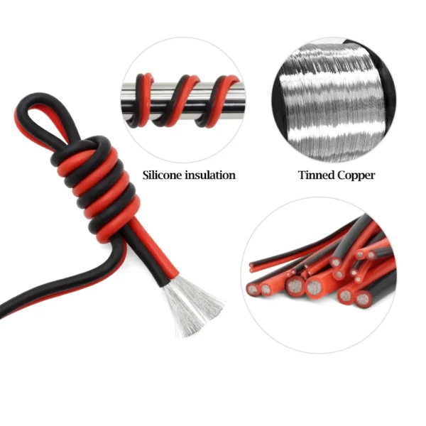 1~50m Super Soft Silicone Electronic Wire Cable 30 28 26 24 22 20 18 16 14 12 11 10 8 AWG Heat-Resistant Insulated Copper Wires - Image 3