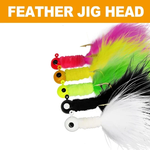 20/10PCS Fishing Lure Feather Jig Head Fly Fishing Hooks Butterfly Insects Style Salmon Flies Trout Single Lure Fishing Tackles - Image 6