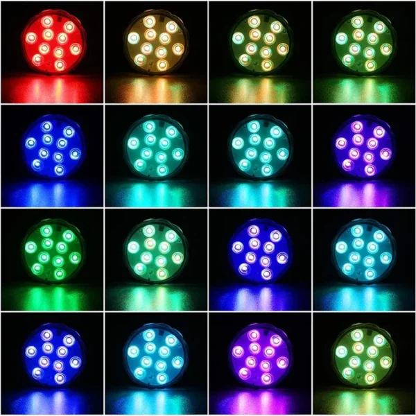 3/10Led Swimming Pool Light Remote Control RGB Dive Fish Light LED Underwater Lamp Ship/Car Decorative Lamp for Vase Aquarium - Image 2