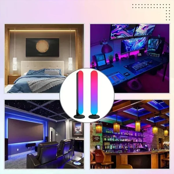 RGB Pickup Light Music Rhythm Lights Upgraded USB Rechargeable Model Christmas Decoration Desktop RGB Light Bar Music Rhythm - Image 3