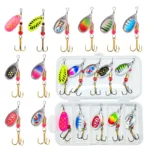 10Pcs/box Waterdrop Spinner Spoonbait Crankbaits Fishing Wobblers Pike Crochet Kit Artificial Bait Metal for Freshwater Seawater - Image 3