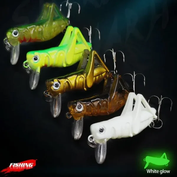 New 3PS Grasshopper Insects Fishing Lures Crap Fishing Artificial Bait Set with Box Jig Wobbler Sea Biomimetic Fishing Tackles - Image 5