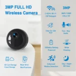 2.4GHz Wi-Fi mini security camera, 1080p HD night vision baby monitor, pet camera with mobile app, motion detection - Image 3