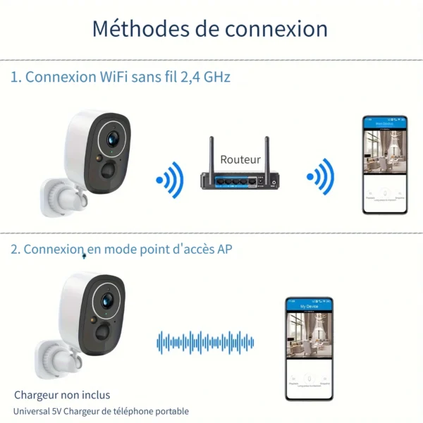 2K/3MP wireless outdoor security Camera 5200 mah battery powered PIR body detection night vision with spotlight two-way call - Image 2
