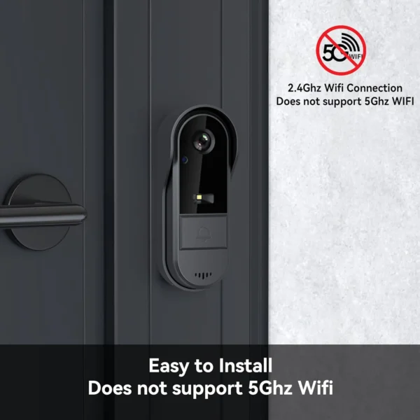 WiFi wireless smart video doorbell, Two-way outdoor 1080P HD camera, Wireless intercom voice, Smart home waterproof doorbell - Image 4