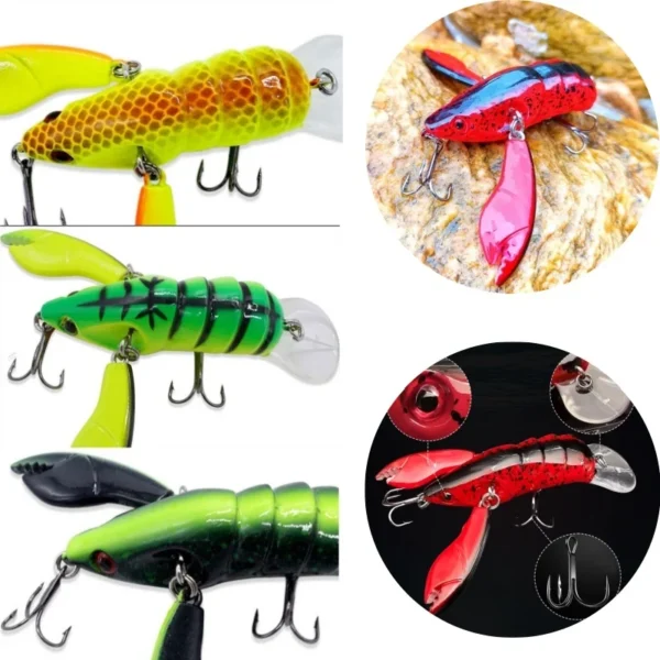 Crayfish Fishing Lures Jointed Craw ABS Bionic Hard Bait with Sharp Hook Fishing Bait Artificial Lure for Snakehead Bass - Image 3