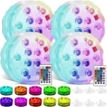 3/10Led Swimming Pool Light Remote Control RGB Dive Fish Light LED Underwater Lamp Ship/Car Decorative Lamp for Vase Aquarium