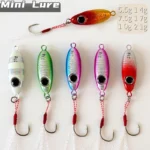 Micro Metal Jig Hard Fishing Lures Mini Jigging Bait Sinking Metal Spoons Fishing Lures Saltwater and Freshwater Fishing Tackle