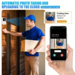 Wireless smart video doorbell 2.4GWiFi, 2-channel audio, night vision, SD card/cloud storage home security surveillance camera - Image 5