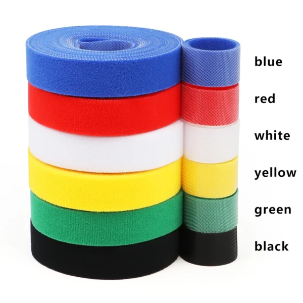 5Meter/Roll Reusable Cable Tie Width 10 15 20 25mm Hook Loop Bundle DIY Accessories Double-sided Straps Wire Management Fastener - Image 5