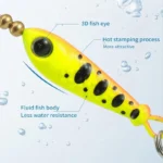 5 Pcs Rotating Metal Spinner Fishing Lures Artificial Hard Baits Rotating Metal Wobblers Freshwater Treble Hook Tackle - Image 4
