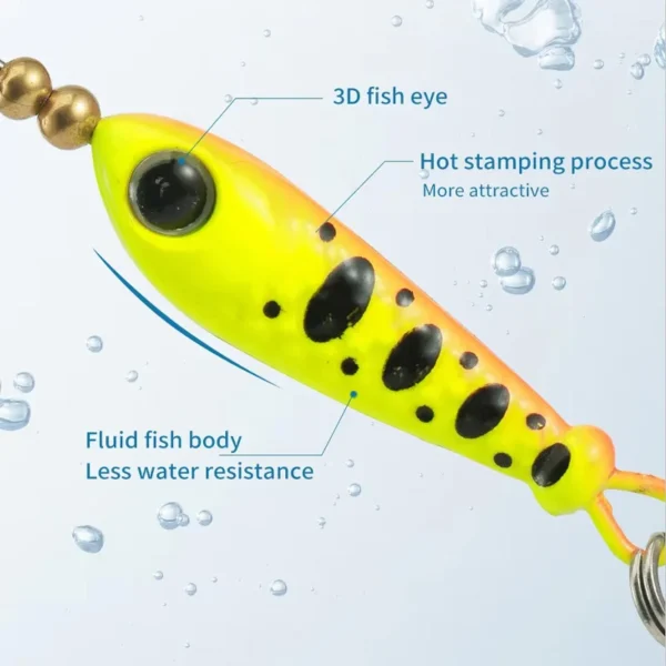 5 Pcs Rotating Metal Spinner Fishing Lures Artificial Hard Baits Rotating Metal Wobblers Freshwater Treble Hook Tackle - Image 4