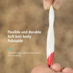 Soft Fishing Lures Simulation Paddle Tail Plastic Baits Artificial Worm Swimbait Red Head White Body T Tail Bait for Bass Trout - Image 5