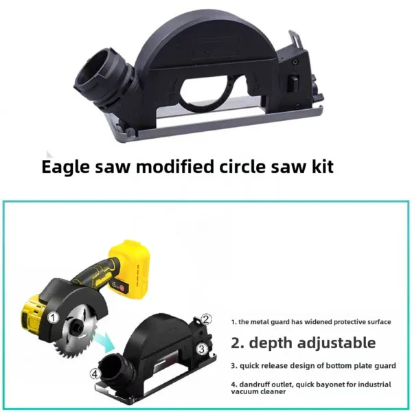 Brushless 3In Mini Angle Grinder External Rotor Electirc CUT OFF Cutting Circular Saw High Power Tool Fit Dewalt 20V No Battery - Image 3