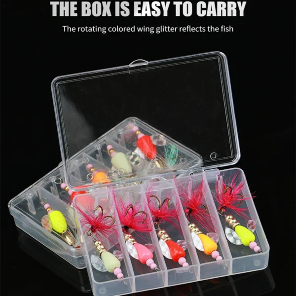 Fishing Spinner Lure Glitter Realistic Swim Bait Rotating Sequin Bionic Bait with Hook Tackle Hard Bait Trout Salmon Bass Lures - Image 2
