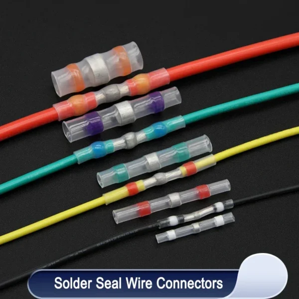 Solder Seal Wire Connectors Waterproof Electrical Cable Terminals Heat Shrink Tube Electrical Butt Splice Kit - Image 1