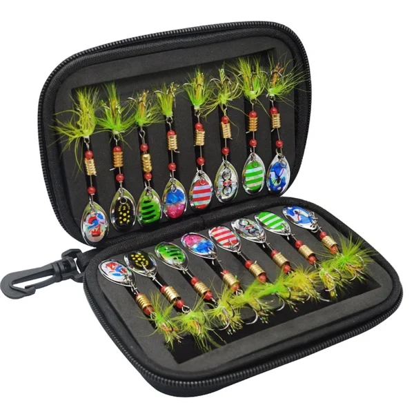 Fishing Spoons Lures Metal Baits Set Artificial Hard Bait Metal Spoon Spinner Fishing Lure Kit with Box for Freshwater Saltwater - Image 2