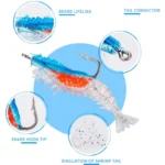 Simulation Shrimp Fishing Lure Soft Artificial Shrimp Plastic Fishing Lure with Hook Durable Swimbait Fishing Tackle Accessories - Image 3